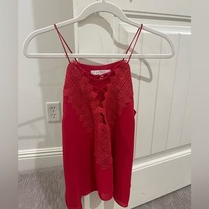 lace red tank top